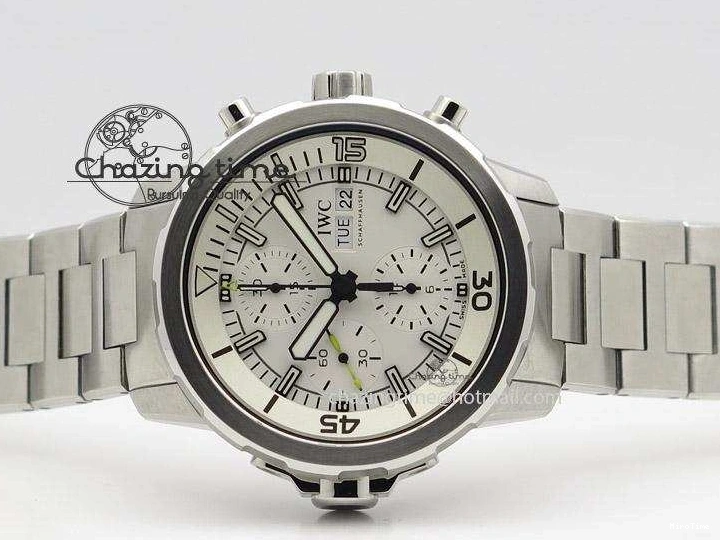 MIROTIME 1228 Versatile Aquatimer Chrono IW376803 V6F 1:1 Best Edition White Dial On SS Bracelet A 7359